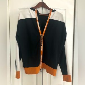 Under Armour zip up lightweight jacket black with white details sz. SM